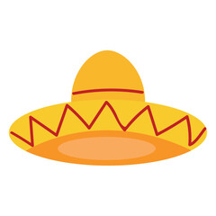 Isolated traditional mexican hat icon Vector