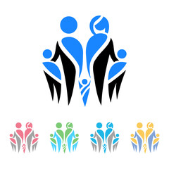 simple family logo icon isolated. Vector illustration