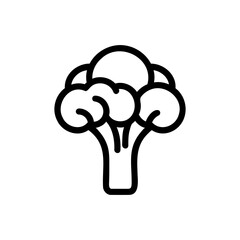 Broccoli simple linear icon. Vector illustration