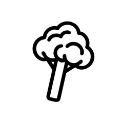 Broccoli simple linear icon. Vector illustration