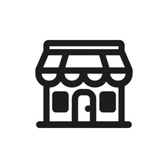 Store icon. Simple shopping icon isolated. Vector illustration
