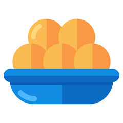 Conceptual flat design icon of sweet balls, ladu