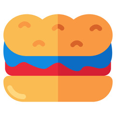 A mouth watering icon of burger