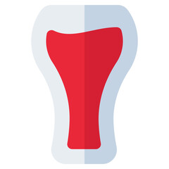 Juice glass icon, editable vector