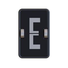 Split-Flap 3D Alphabet PNG Letters