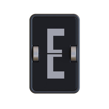 Split-Flap 3D Alphabet PNG Letters