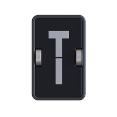 Split-Flap 3D Alphabet PNG Letters