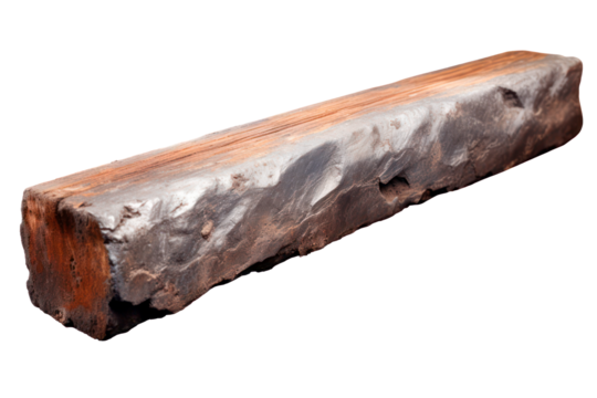 Rusty steel square beam from metal stock isolated on transparent background - Powered by Adobe