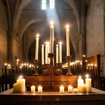 candles in church