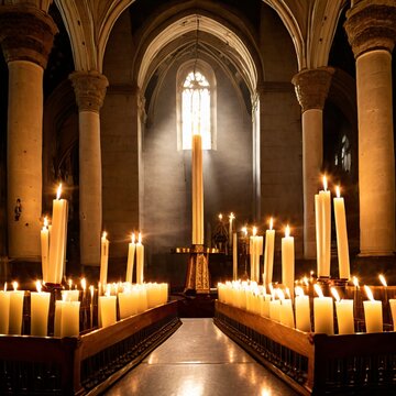 candles in church