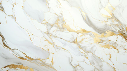 Elegant White Marble Texture with Veins of Gold