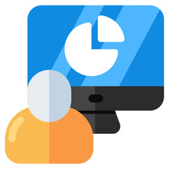 Fototapeta premium Premium download icon of business presentation