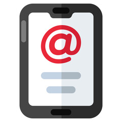 Editable design icon of mobile mail