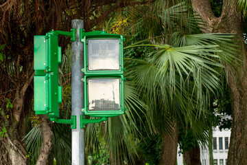 Taiwan, Taipei, unique, pedestrian signal lights, little green men, traffic lights