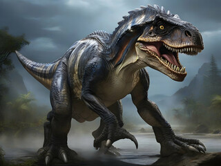 tyrannosaurus rex dinosaur. Generated with AI