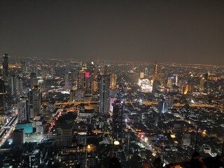 Aerial view from the financial district of Bangkok