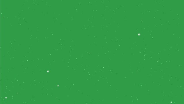Big big falling snowflakes on green screen background. snowflakes video color key.