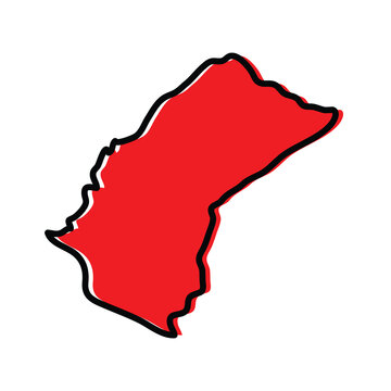 The Grand Cape Mount state of liberia country map illustration.