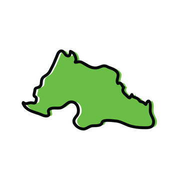 The Grand Gedeh state of liberia country map illustration.