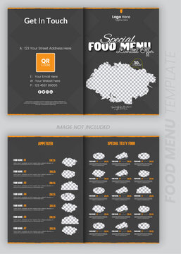 Corporate food menu template