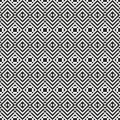 Seamless monochrome vector textures, black and white abstract geometric patterns with triangle, square and circle shapes. Design element for textile, print, fabric.