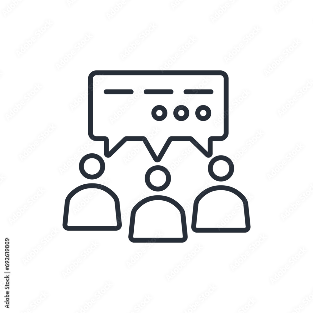 Poster dialect icon. vector.editable stroke.linear style sign for use web design,logo.symbol illustration.
