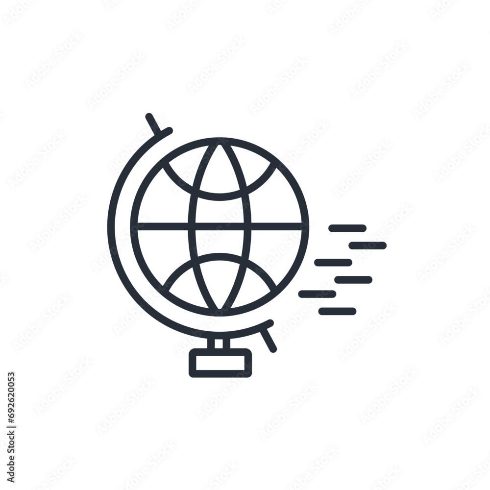 Poster global icon. vector.editable stroke.linear style sign for use web design,logo.symbol illustration.