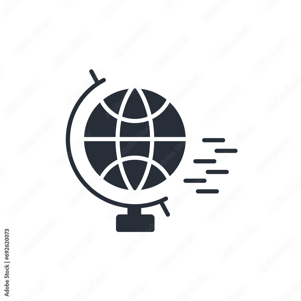 Poster global icon. vector.editable stroke.linear style sign for use web design,logo.symbol illustration.