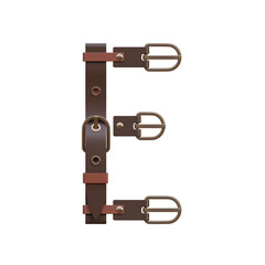 Belt 3D Alphabet PNG Letters