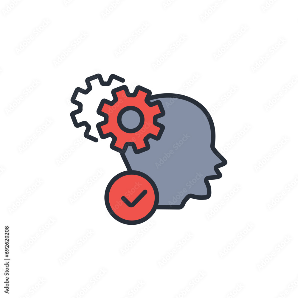 Poster interpretation icon. vector.editable stroke.linear style sign for use web design,logo.symbol illustr