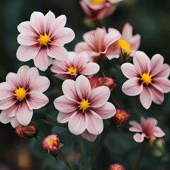 white and red flowers