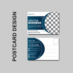 Vector corporate postcard design template premium vector