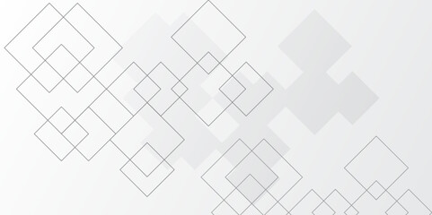 Square pattern on banner with shadow. Abstract geometric background with copy space. Modern and minimal concept. You can use for cover, poster, banner web.