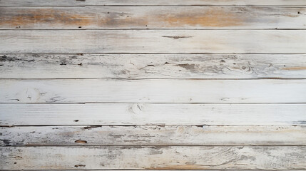 Obraz na płótnie Canvas Vintage White Washed Wooden Background: Aged Abstract Texture of Old Wood Plank - Rustic Grunge Design.