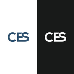 CES logo. C E S design. White CES letter. CES, C E S letter logo design. Initial letter CES linked circle uppercase monogram logo. C E S letter logo vector design. 