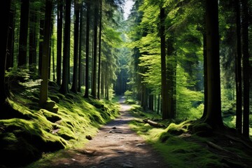 Obraz premium Walk In The Woods Natures Healing Power Ultrarealistic