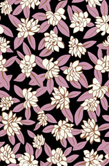 vibrant flower patterns summer dress and background