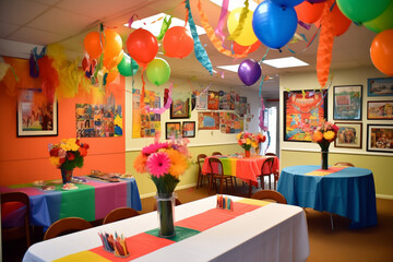 set up a party room