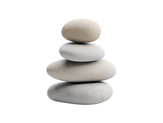 Fototapeta na wymiar Tranquil Zen Stones, isolated on a transparent or white background