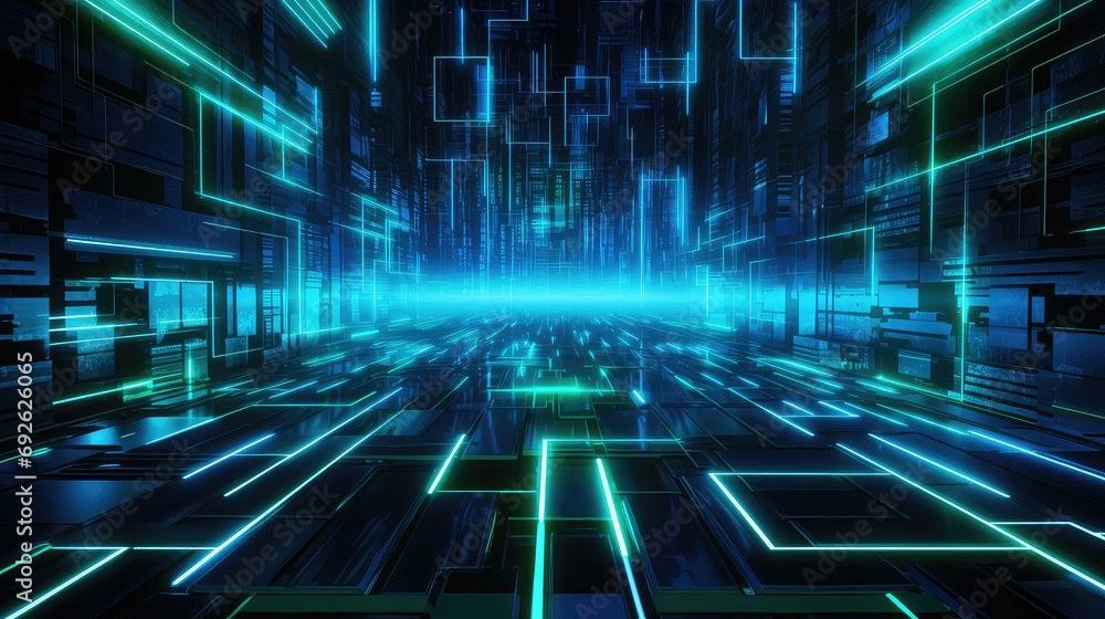 Aufkleber security cyber digital background illustration network data, online virtual, hacking privacy securit