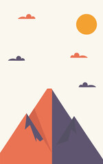 Illustration of a mountain 