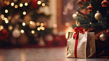 Christmas Gift Card With Copy Space