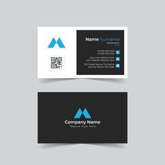 Modern creative and clean business card template, Double sided print ready file
