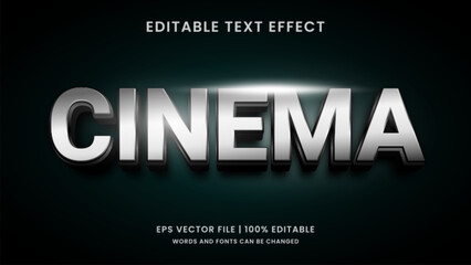 Cinema editable text effect