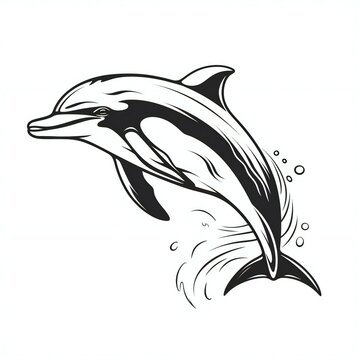 recommend clip art: silhouette of a dolphin