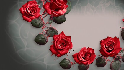 red roses on a gray background suitable as a funeral background