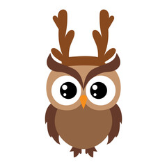 cute owl christmas seasonal illustration