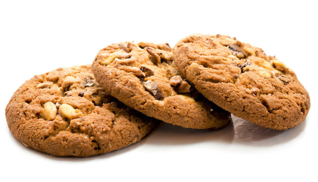 chocolate chip cookies isolated