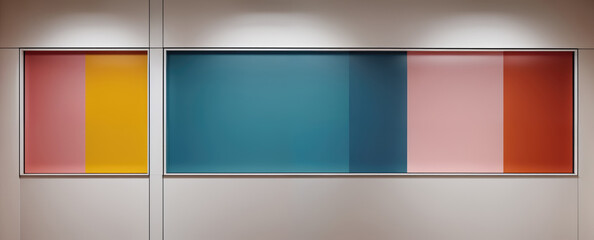 Obraz premium wall with rectangles of different colors