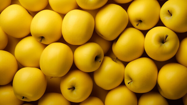 A background of yellow apples